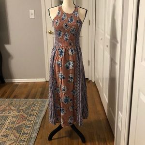 JAPNA Floral & Print Maxi Dress